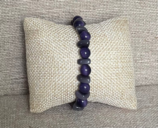Purple and Gray Men’s Bracelet