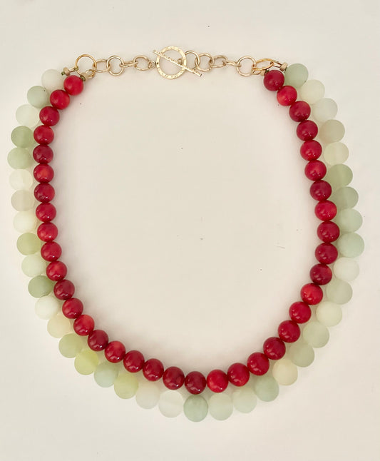 New Jade and Coral Necklace