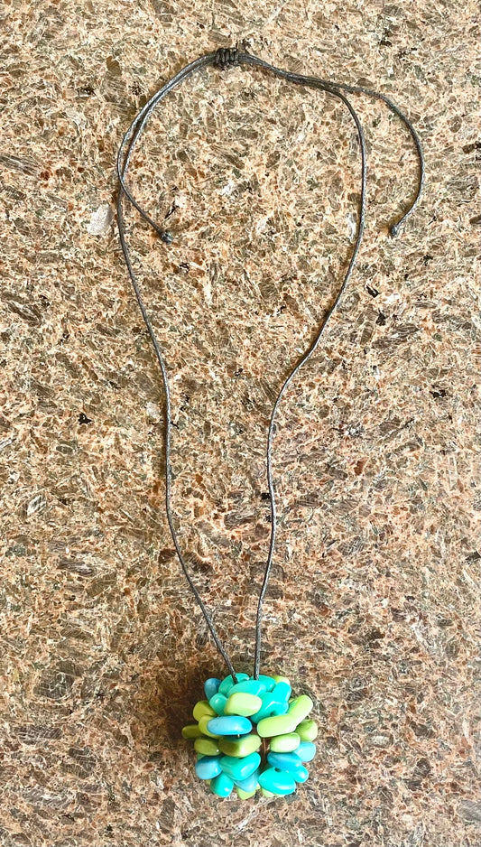 Green Adjustable Tagua Necklace