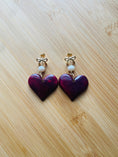 Load image into Gallery viewer, Heart Tagua Nut and Fresh Water Pearls Earrings