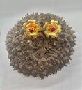 Load image into Gallery viewer, Golden Flower with Tagua Bead Earrings