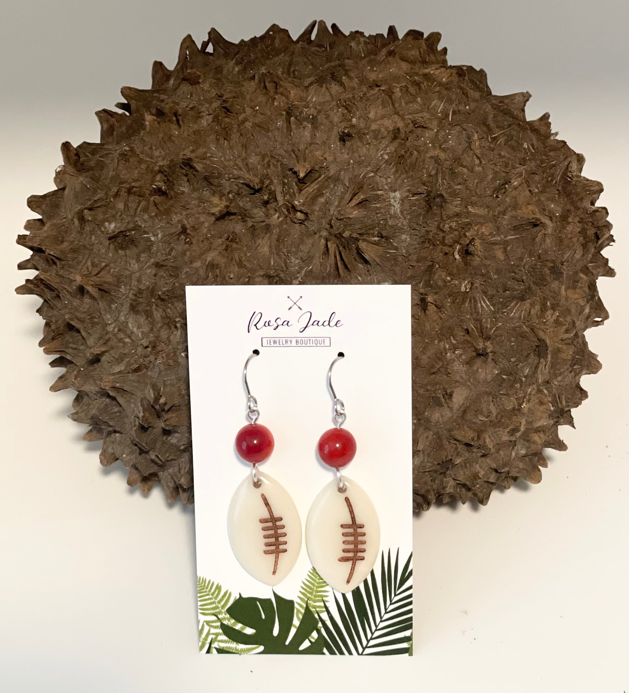 Football Tagua Dangle Earrings