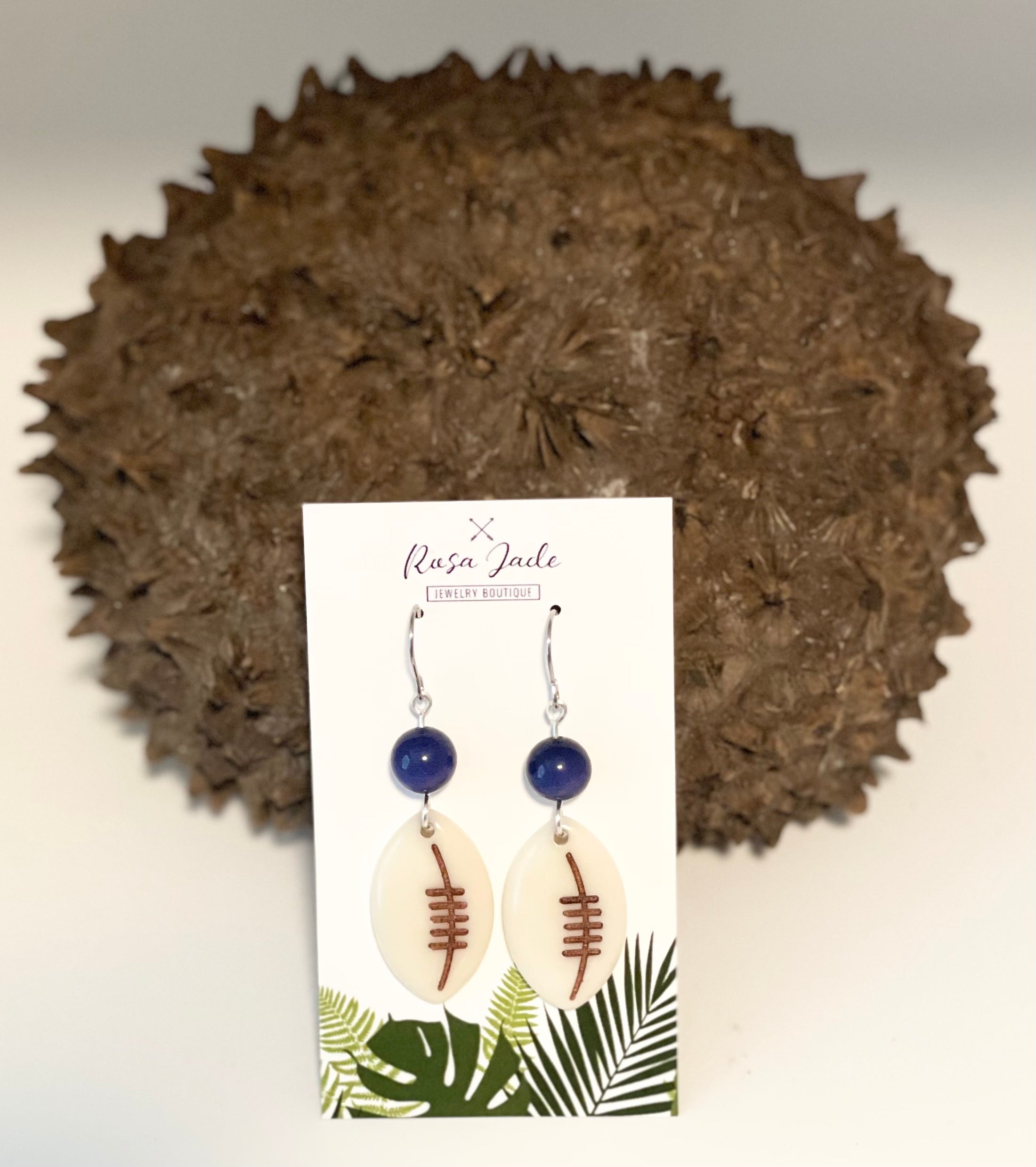 Football Tagua Dangle Earrings