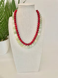 Load image into Gallery viewer, Jade and red coral necklace