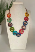 Load image into Gallery viewer, multicolor tagua nut skin necklace
