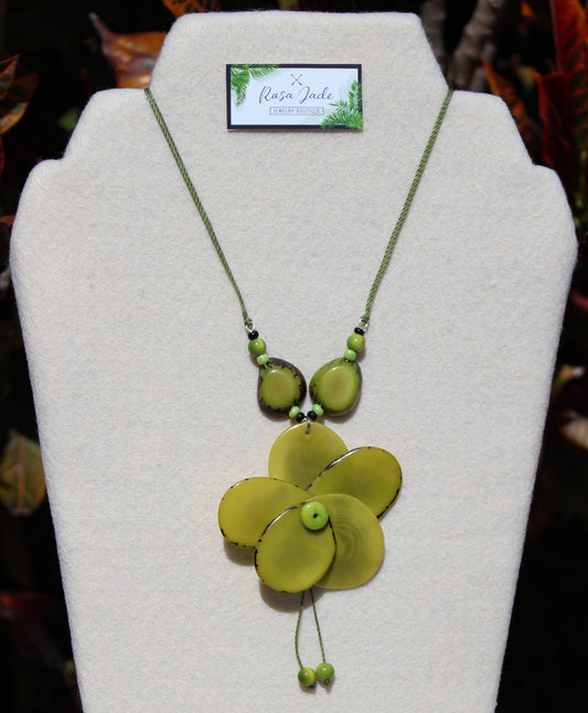 Green Tagua Nut Rose