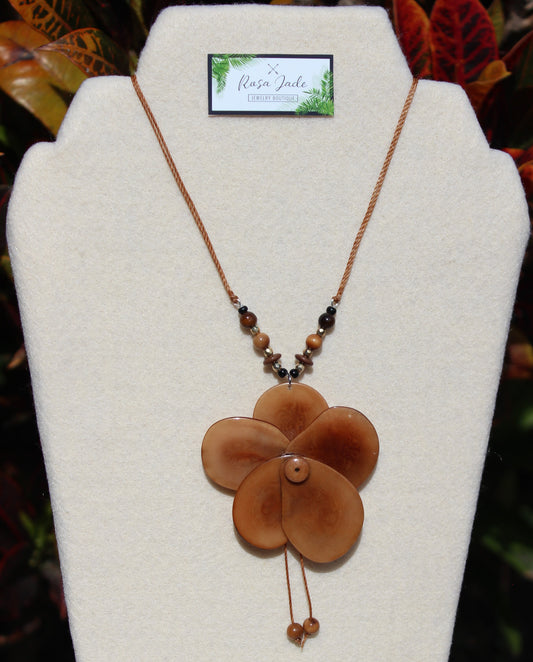 Brown Tagua Nut Rose