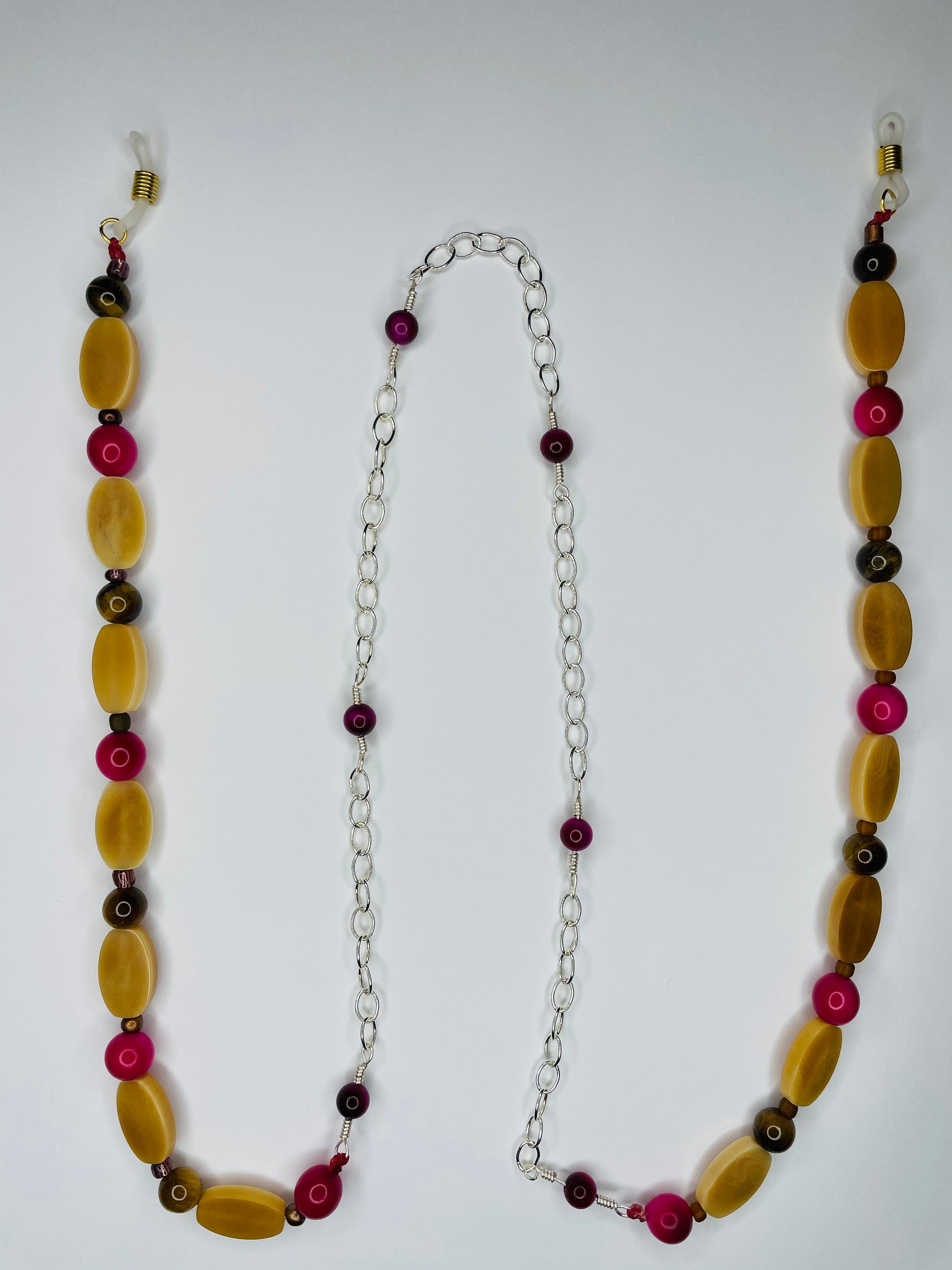 Tagua Nut and Beads Glasses Holder