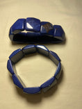 Load image into Gallery viewer, Blue Square Shape Tagua Nut Bracelet