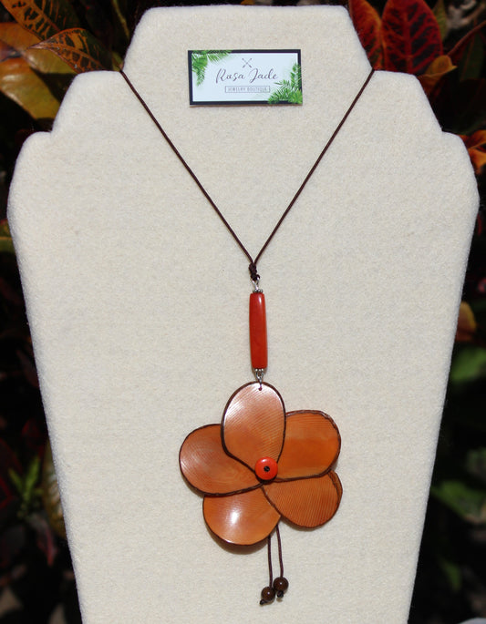 Orange Tagua Nut Rose