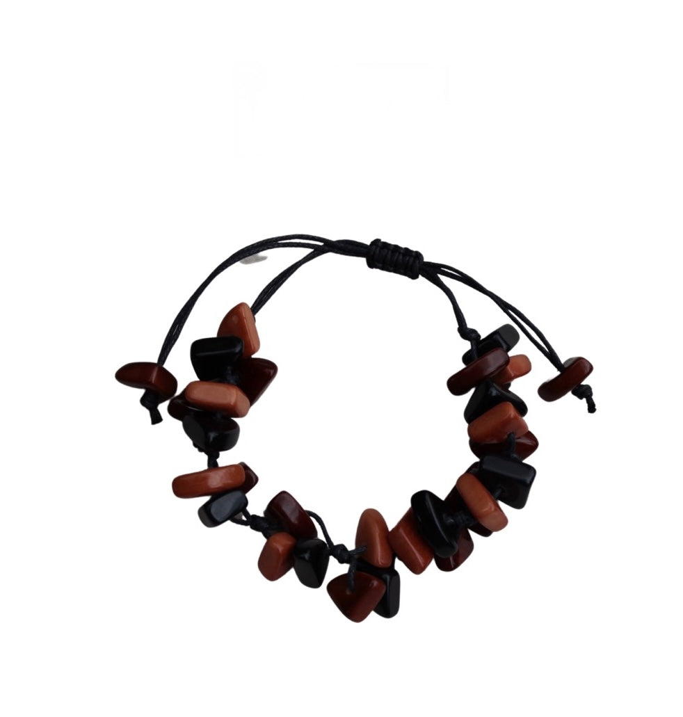 Brown Tagua Nut Adjustable Bracelet