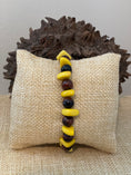 Load image into Gallery viewer, Yellow Tagua Nut and Eye of the Tiger Stackable Bracelet