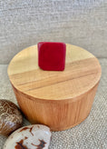 Load image into Gallery viewer, Red Tagua Nut Statement Ring autumn spring