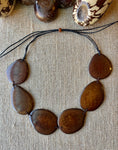 Load image into Gallery viewer, Dark Brown Tagua Nut Adjustable Necklace