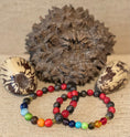 Load image into Gallery viewer, Handmade Tagua Nut & 7 Chakra Healing Bracelet Set (Pair)
