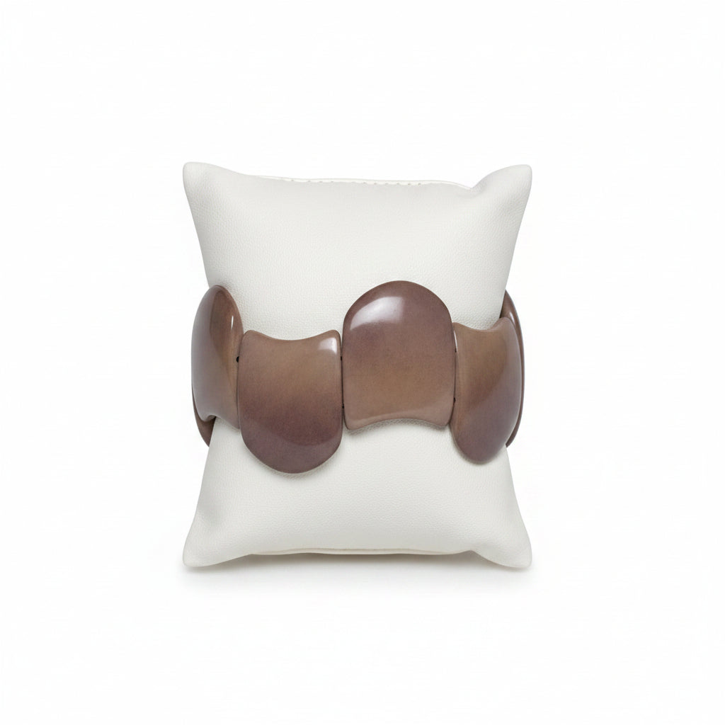 Brown Wave Tagua Bracelet Autum Spring
