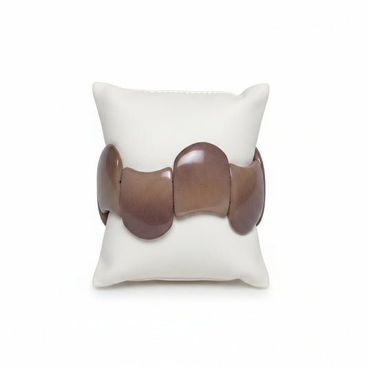 Brown Wave Tagua Bracelet Autum Spring