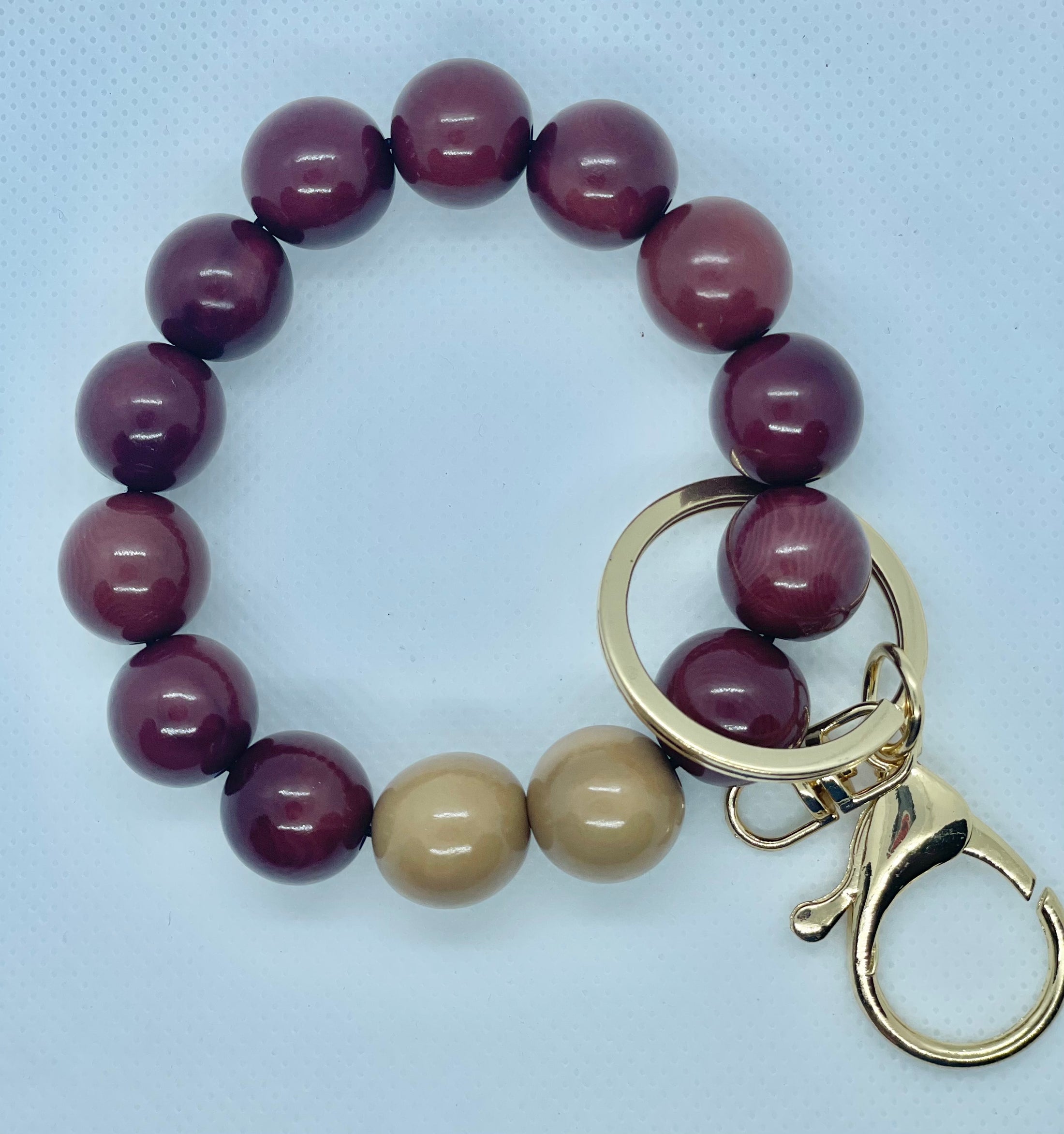 Maroon Tagua Nut Wristlets