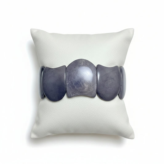 Gray Wave Tagua Bracelet