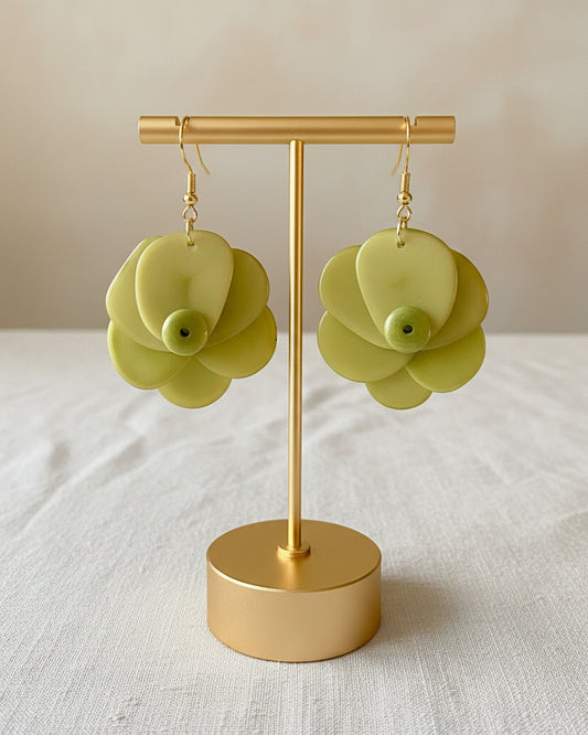 Green Tagua Earrings Autumn