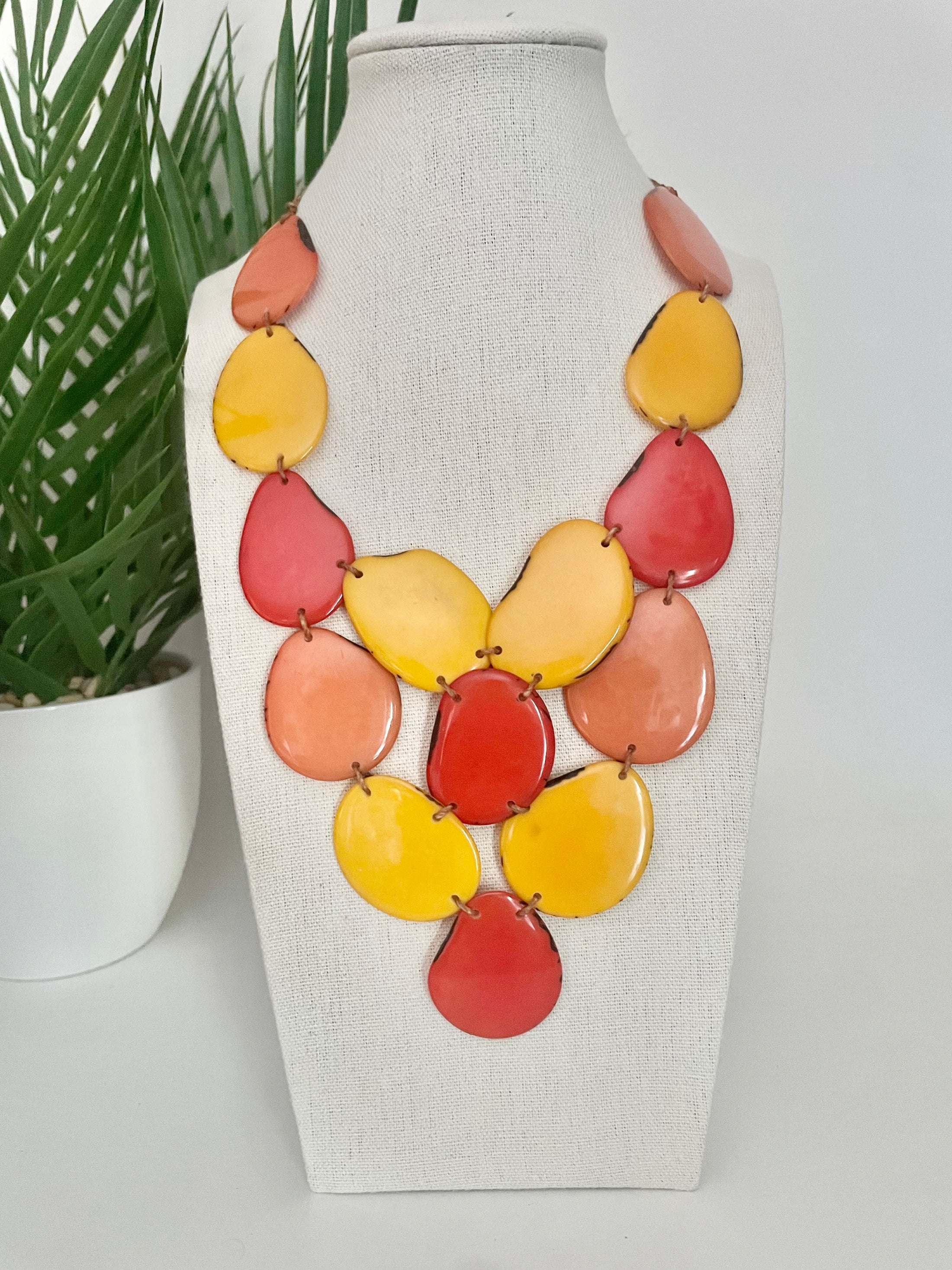 Tagua Nut Statement Necklace
