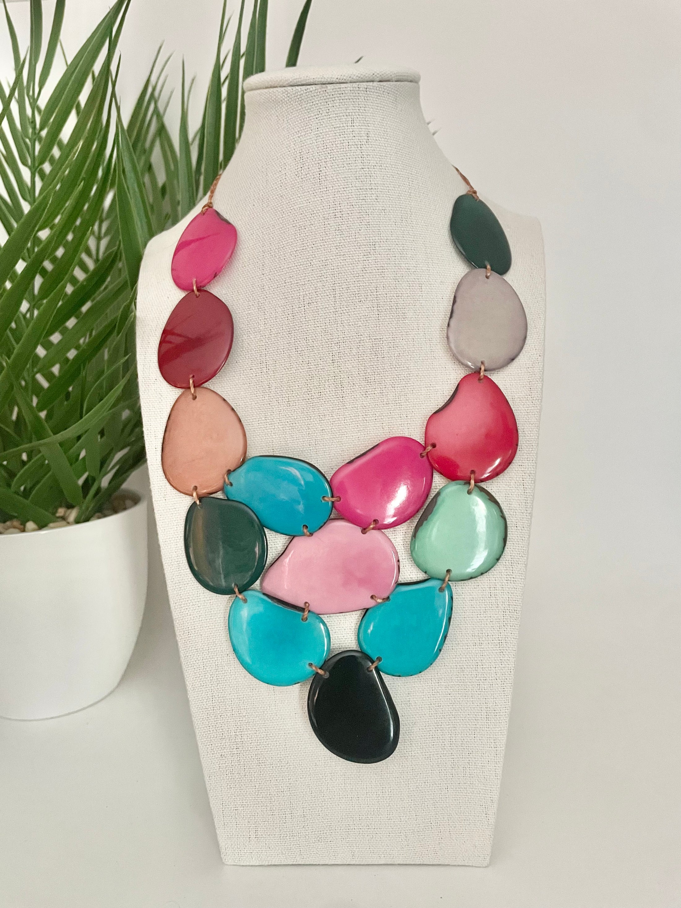 Tagua Nut Statement Necklace