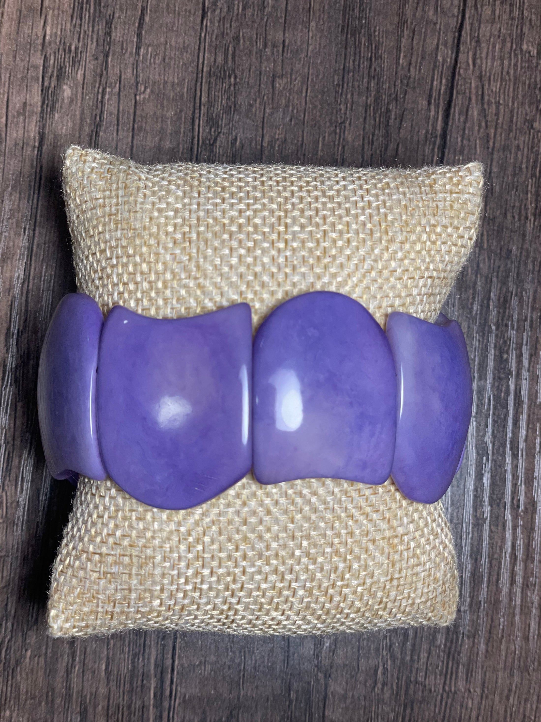 Purple Wave Tagua Bracelet