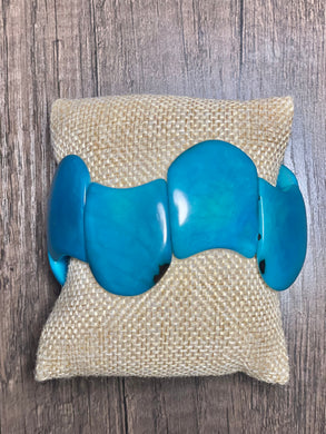 Turquoise Wave Tagua Bracelet