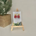 Load image into Gallery viewer, Red Christmas Presents Tagua Earrings
