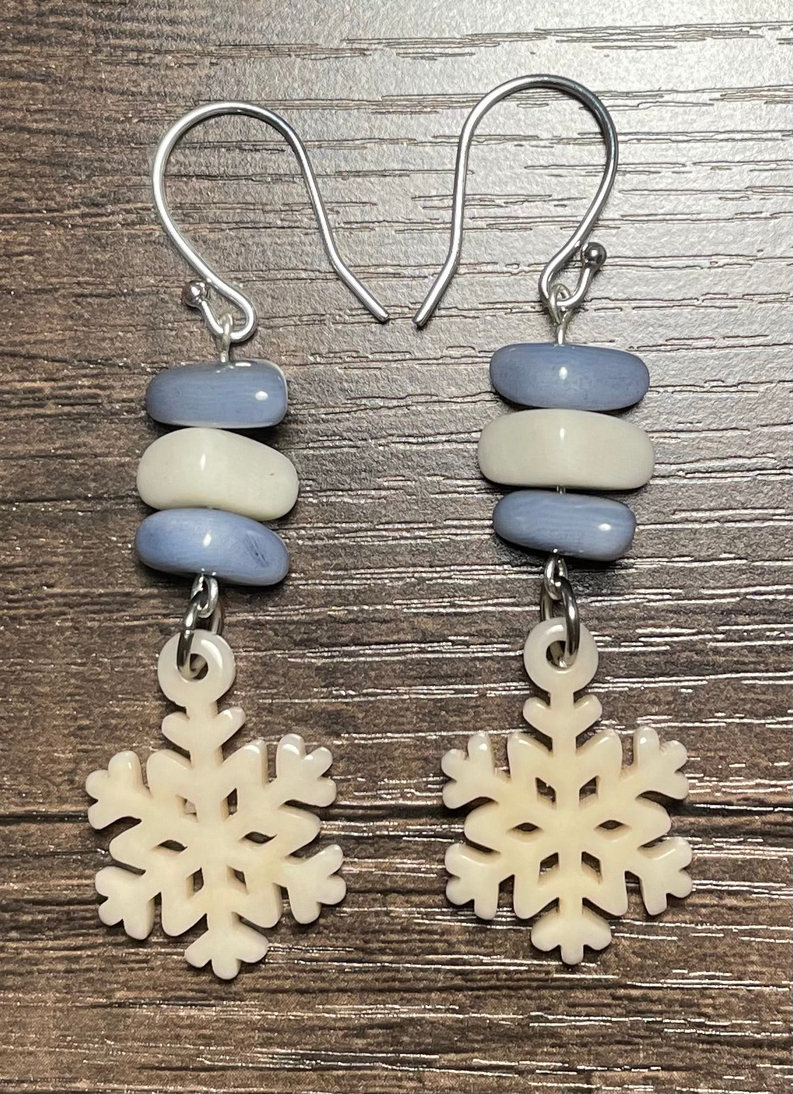 Snowflake Tagua Earrings