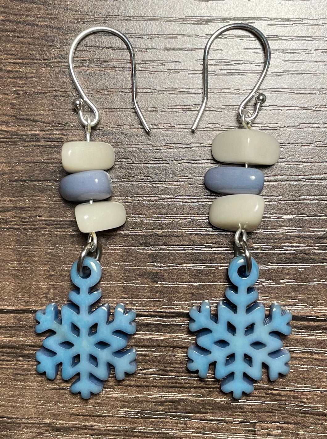 Snowflake Tagua Earrings