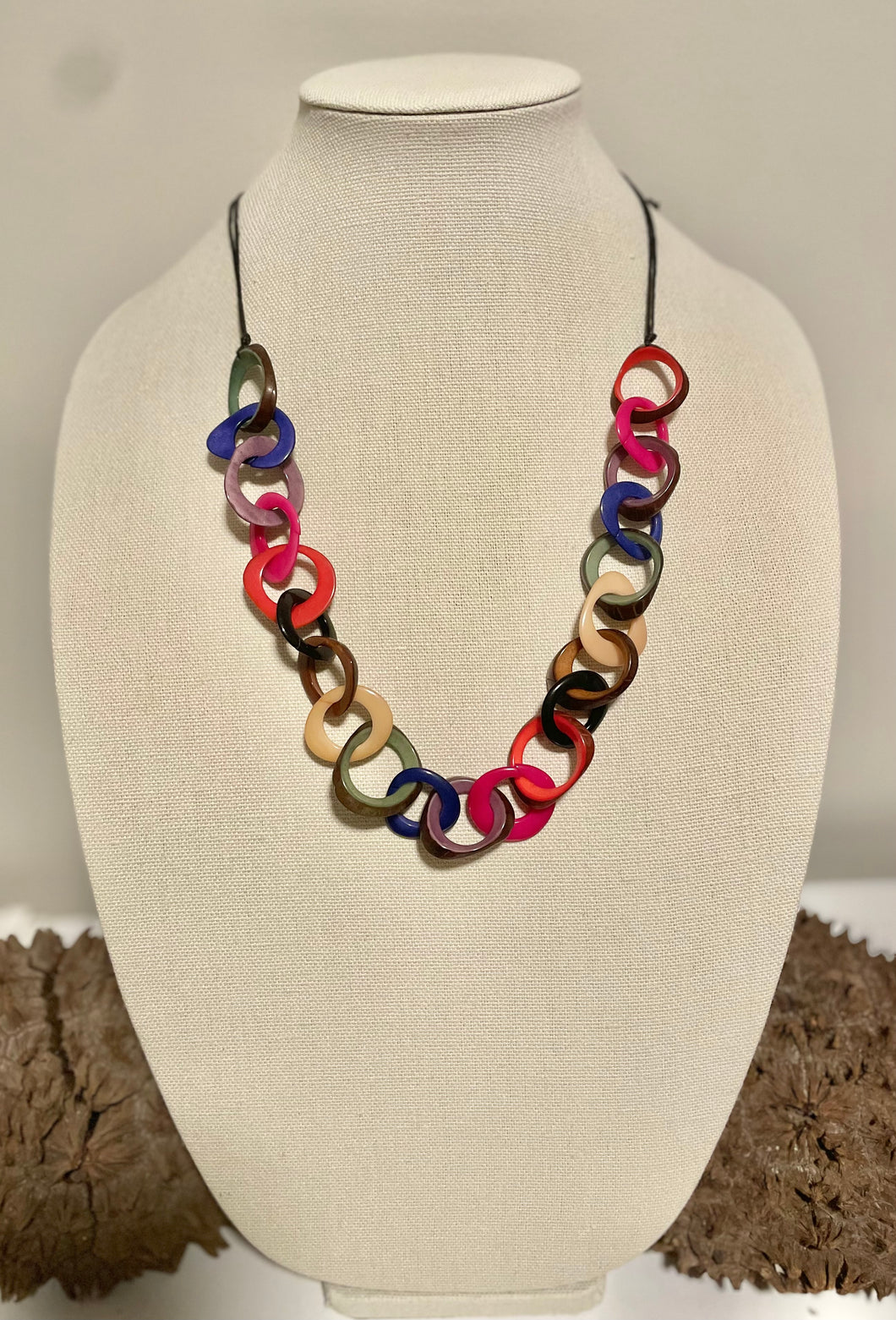 Multicolor Tagua Adjustable Necklace