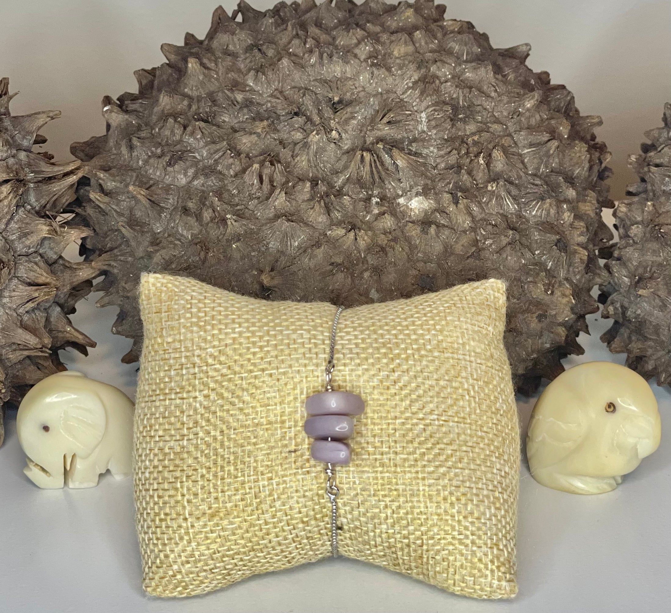 Lilac Tagua Adjustable Bracelet