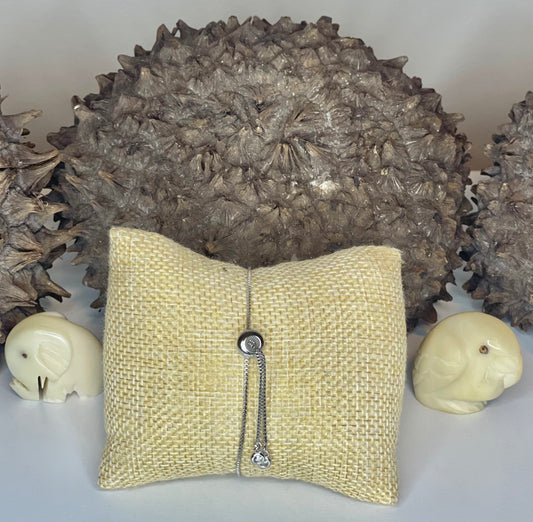 White Tagua Adjustable Bracelet