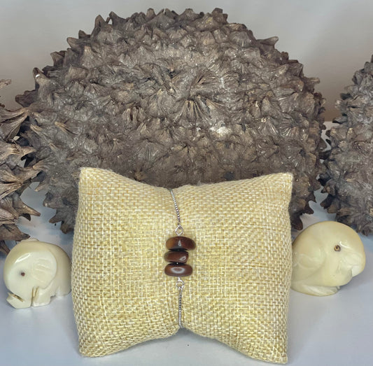 Brown Tagua Adjustable Bracelet