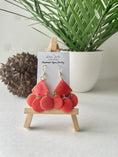 Load image into Gallery viewer, Handmade Coral & Blue Tagua Nut Statement Earrings – Sustainable Vegetable Ivory

