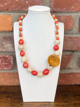 Load image into Gallery viewer, Pambil (Bombona) Necklace with Orange Peel Flower
