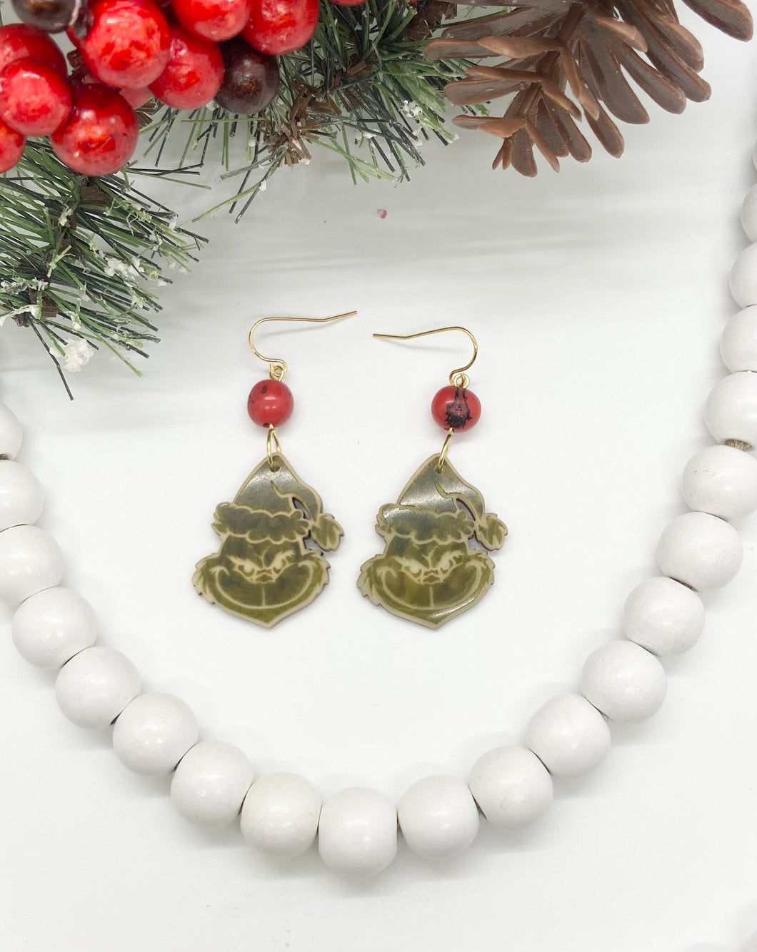 The Grinch Tagua Earrings