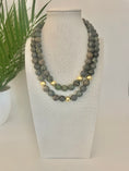 Load image into Gallery viewer, Jade and gold filled beads necklace
