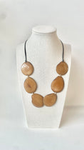 Load image into Gallery viewer, Light Brown Tagua Nut Adjustable Necklace | Sustainable Handmade Jewelry
