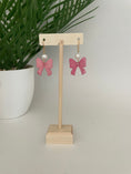 Load image into Gallery viewer, Pink Bow Earrings 
