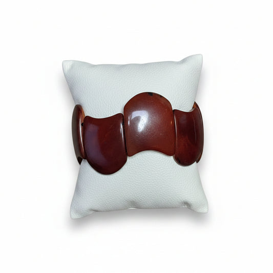 Maroon Wave Tagua Bracelet summer winter