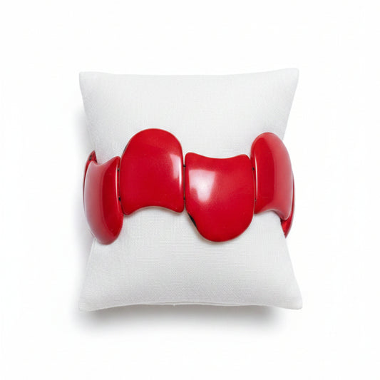 Red Wave Tagua Bracelet autumn spring