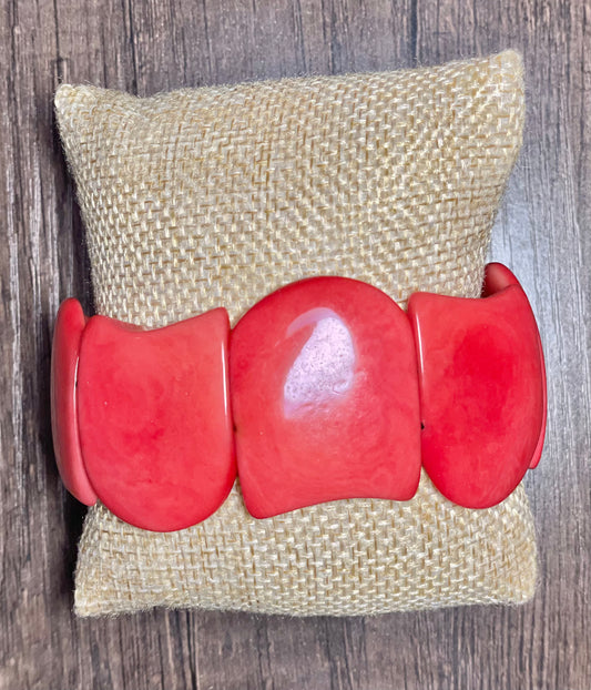 Salmon Wave Tagua Bracelet spring