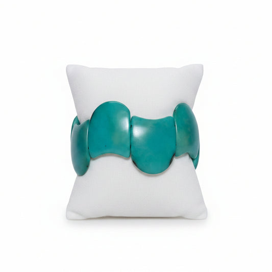 Teal Wave Tagua Summer Bracelet