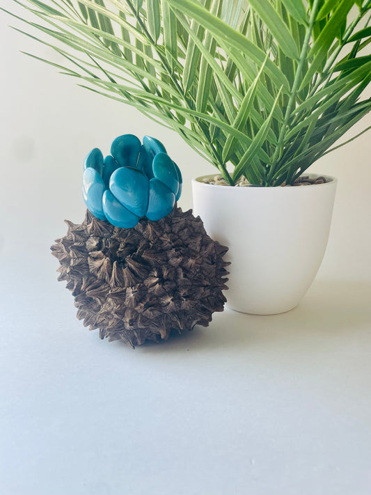 Turquoise Tagua Nut Bracelet