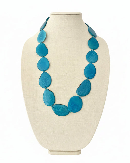 Turquoise_Tagua_Nut_Long_Necklace_Spring winter