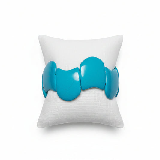 Turquoise Wave Tagua Nut Bracelet