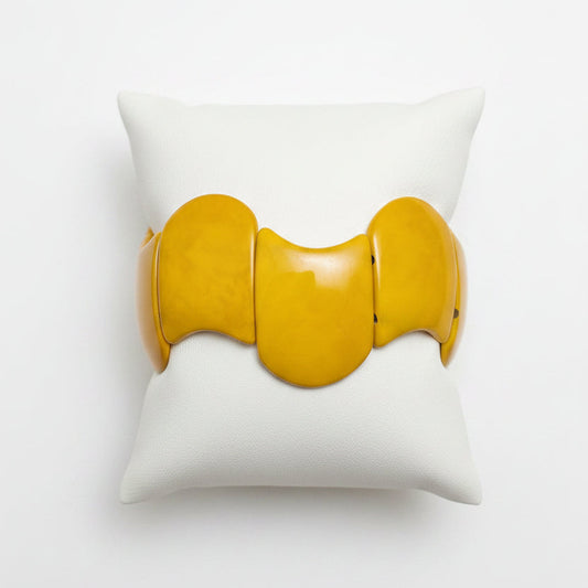 Yellow Wave Tagua Bracelet