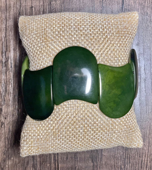 Green Wave Tagua Autumn Bracelet